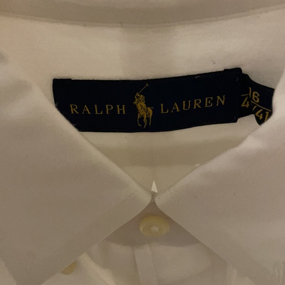Ralph Lauren white button down shirt. - Picture 3 of 3
